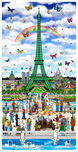 Charles Fazzino 3D Art Charles Fazzino 3D Art Waking Up In Paris (DX) (Framed)